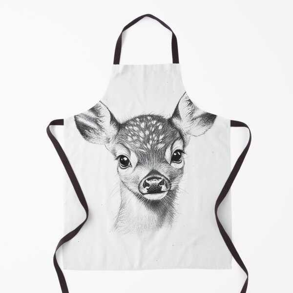 Item preview, Black and white deer pencil drawing designed and sold by Pencil-Art.