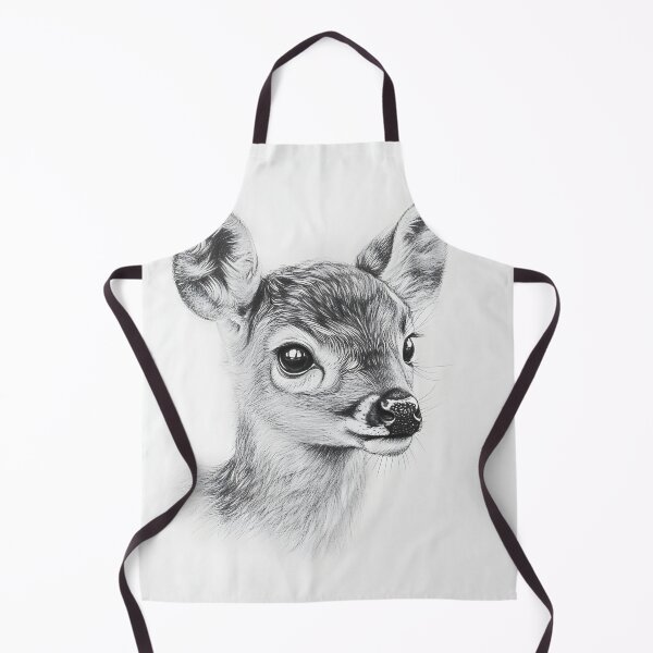 Item preview, Black and white deer pencil drawing designed and sold by Pencil-Art.