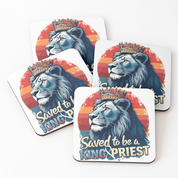 Item preview, Saved to be a King & Priest, Lion Wearing a Crown Art designed and sold by Faithloveshop.