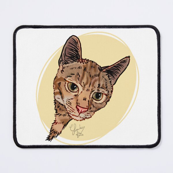 Item preview, Looking around the corner: Rescue cat designed and sold by Made-by-Anxiety.