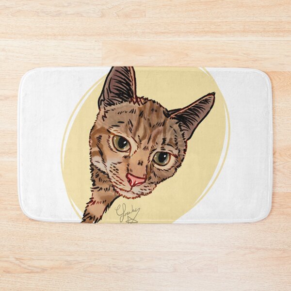 Item preview, Looking around the corner: Rescue cat designed and sold by Made-by-Anxiety.