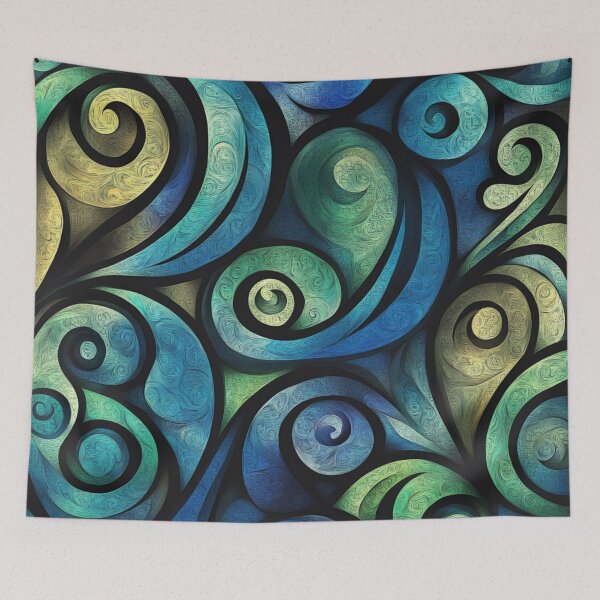 Item preview, New Zealand Paua Māori Pattern Koru Design 317 designed and sold by GrinGalore.
