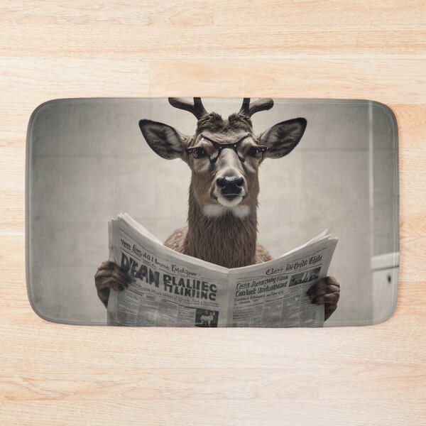 Item preview, Sophisticated Deer Reading a Newspaper designed and sold by vk09.