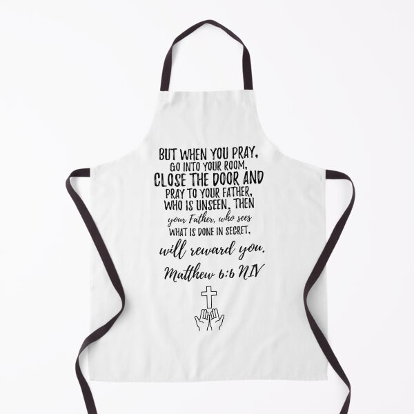 Item preview, Diseño tipográfico de Mateo 6:6 con manos en oración. designed and sold by Our Bible Journey.
