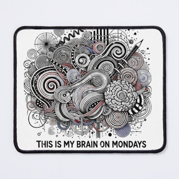 Item preview, My Brain On Mondays | Office Art Humor designed and sold by Guesso.