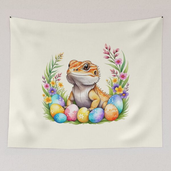Item preview, Dragon  Easter - Wild Flower Reptile Lovers - Bearded Dragon designed and sold by aylastyle.