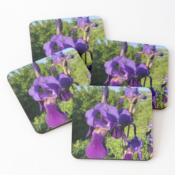 Item preview, Purple Flowers Irises in Meadow Garden designed and sold by Quoppidou.