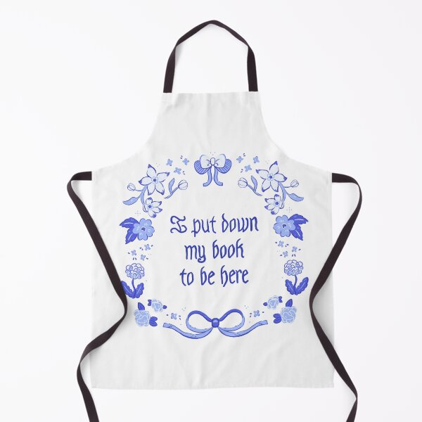 Item preview, I put down my book to be here with floral and bow border  designed and sold by rizdrawings.