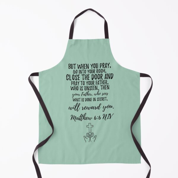Item preview, Diseño tipográfico de Mateo 6:6 con manos en oración. designed and sold by Our Bible Journey.