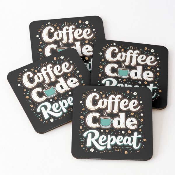 Item preview, Coffee, Code, Repeat - Playful and Catchy Design for Programmers designed and sold by SpeakingPrint2.