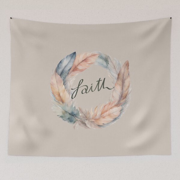 Item preview, Faith - Feather Wreath Design designed and sold by Our Bible Journey.