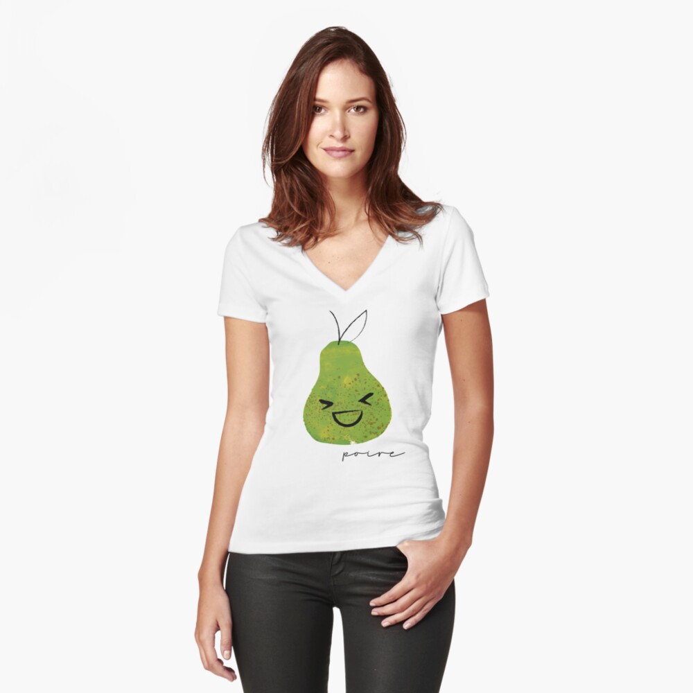 Item preview, Fitted V-Neck T-Shirt designed and sold by HoopandHoller.