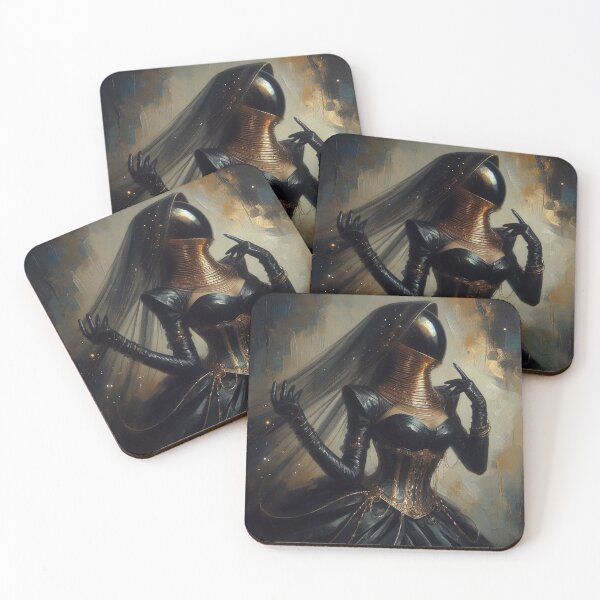 Item preview, Celestial Majesty: The Alien Goddess in Noir and Aurum designed and sold by Donkey's Salad.