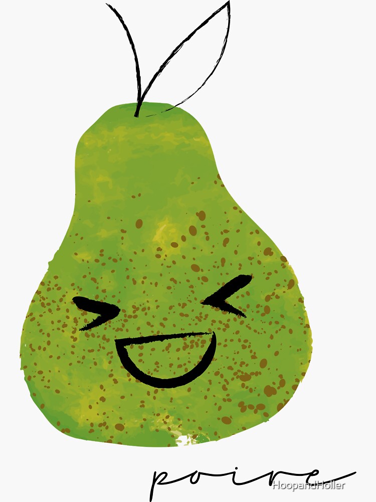 Thumbnail 3 of 3, Sticker, Poire designed and sold by HoopandHoller.