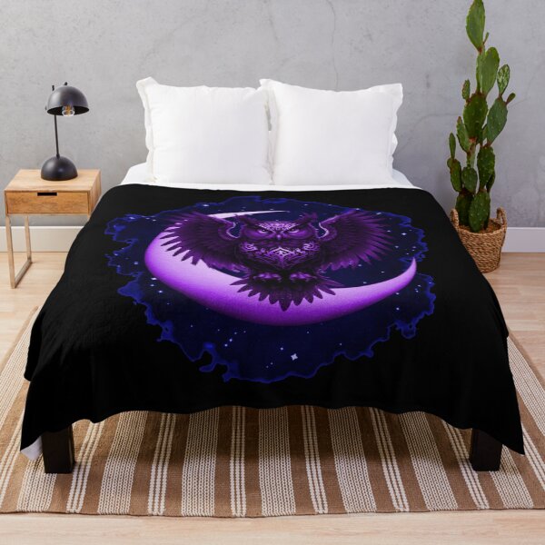 Item preview, star pattern, owls, crescent moon designed and sold by Kirei-Lily.