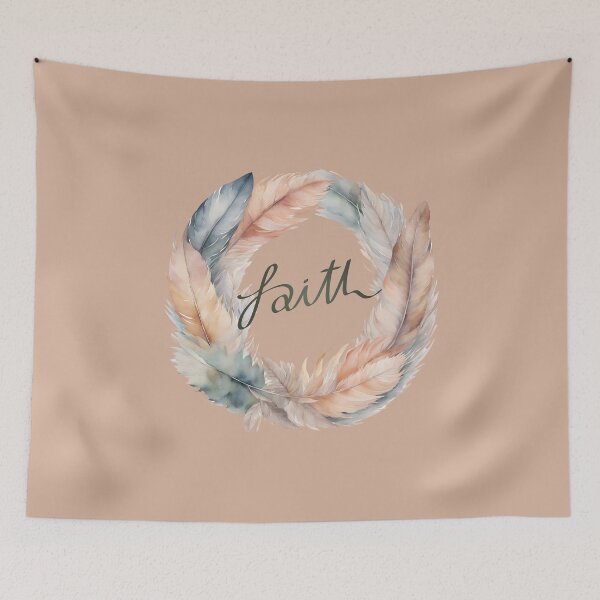 Item preview, Faith - Feather Wreath Design designed and sold by Our Bible Journey.