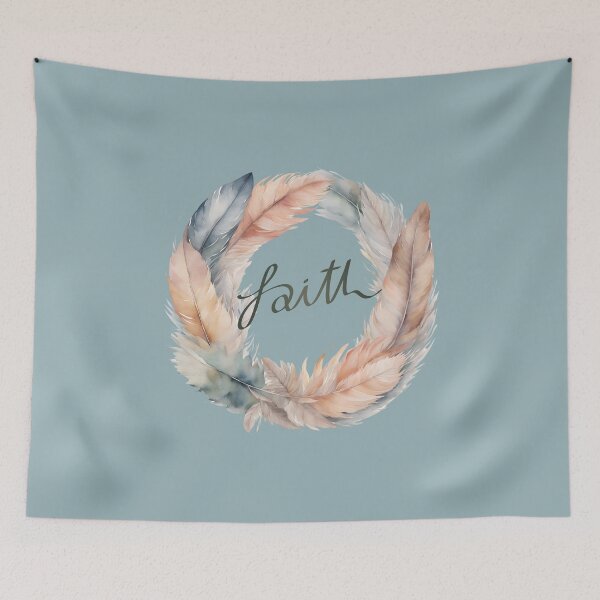 Item preview, Faith - Feather Wreath Design designed and sold by Our Bible Journey.