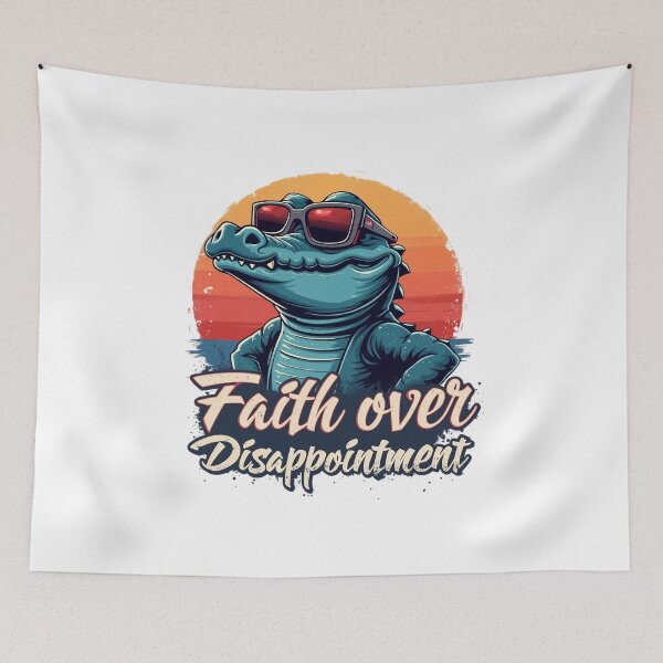 Item preview, Faith Over Disappointment, Crocodile Sporting Sunglasses Art designed and sold by Faithloveshop.