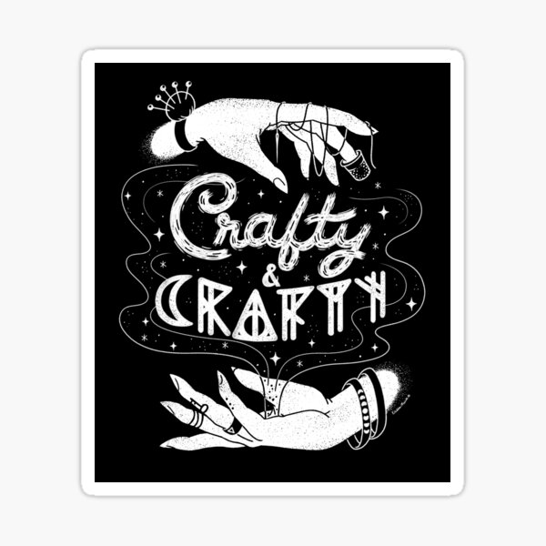 Crafty & Crafty - B&W Sticker