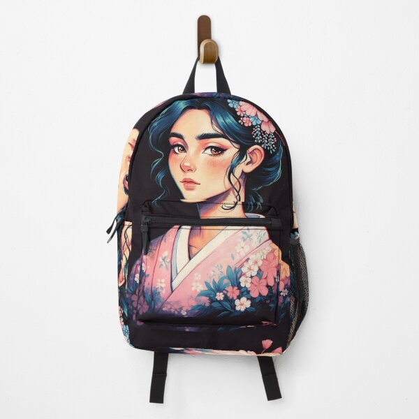 Item preview, Cute Girl in Pink Kimono designed and sold by ByteyCreatives.