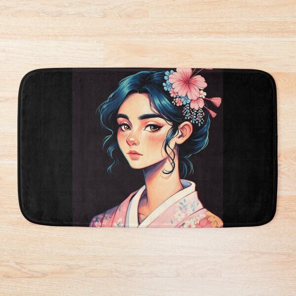 Item preview, Cute Girl in Pink Kimono designed and sold by ByteyCreatives.