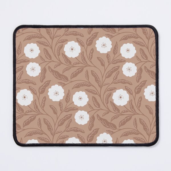 Item preview, Large Bold Cream Flowers - Mocha Mousse Cream Brown - Accent walls designed and sold by BlueLela.