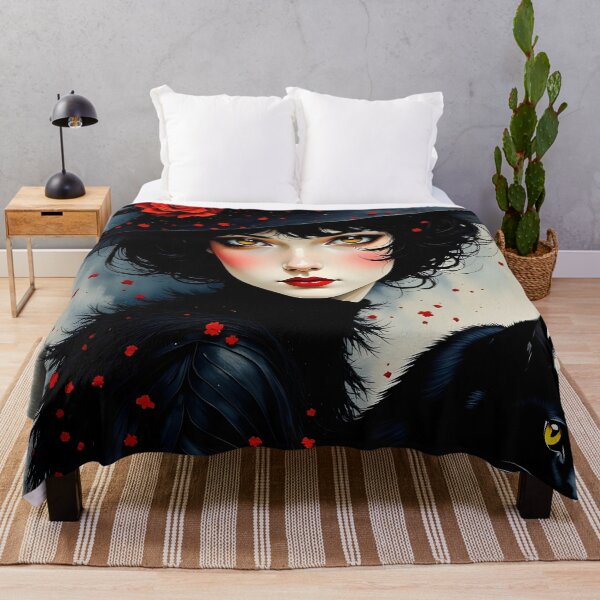 Item preview, Woman and a Black Cat designed and sold by Angelandspot.