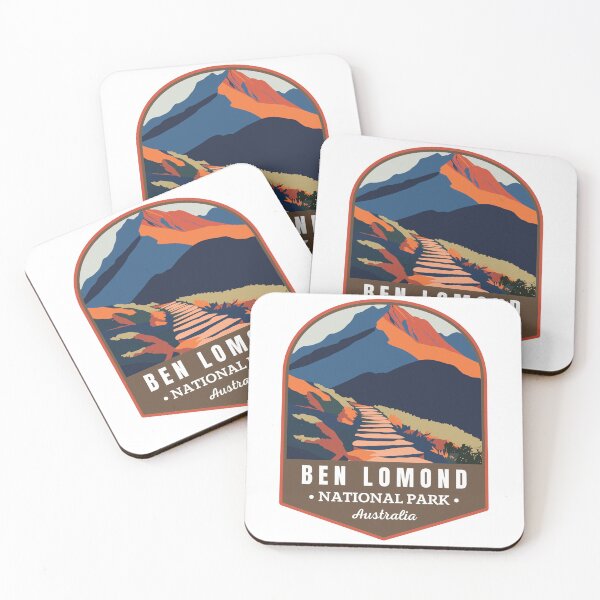 Item preview,  Ben Lomond National Park in Tasmania Australia Retro Travel Art Emblem designed and sold by MaateoDesign.