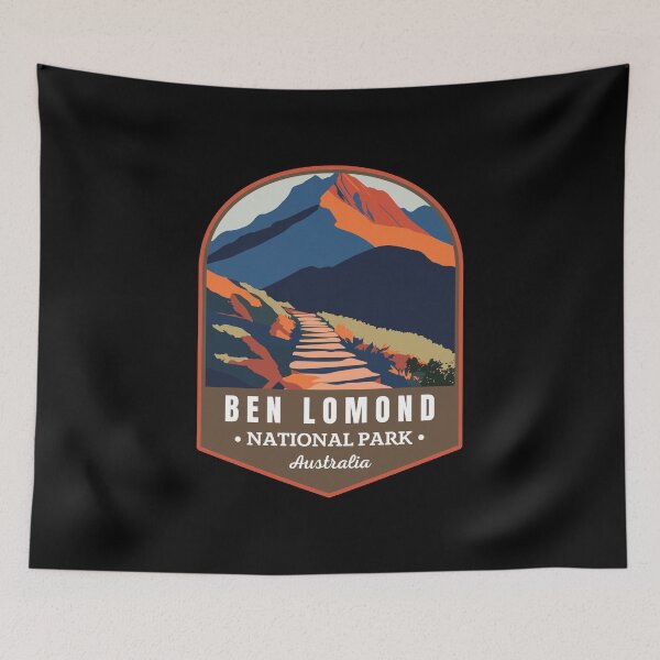 Item preview,  Ben Lomond National Park in Tasmania Australia Retro Travel Art Emblem designed and sold by MaateoDesign.