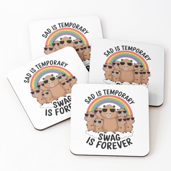 Item preview, Sad is Temporary, Swag is Forever – Cool Capybara Vibes designed and sold by Stylish Grapefruit Familia.