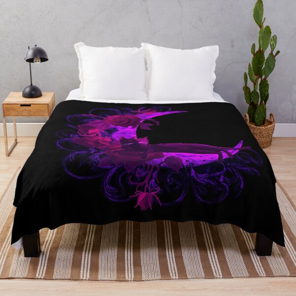 Item preview, rose blossom, crescent moon, tendrils, cat motif designed and sold by Kirei-Lily.