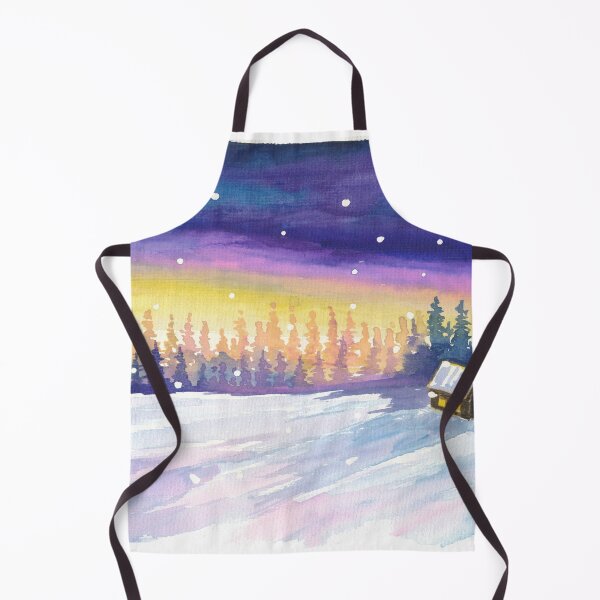 Item preview, Cozy Cabin Under a Starry Winter Twilight Sky designed and sold by artshop77.