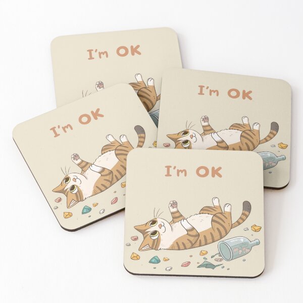 Item preview, I'm OK Clumsy Cat designed and sold by SignumShop.