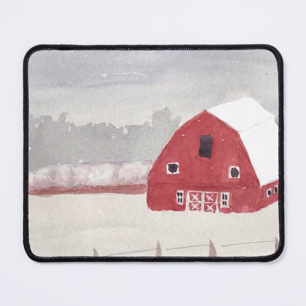 Item preview, Red barn in winter designed and sold by NathBros.