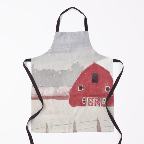 Item preview, Red barn in winter designed and sold by NathBros.