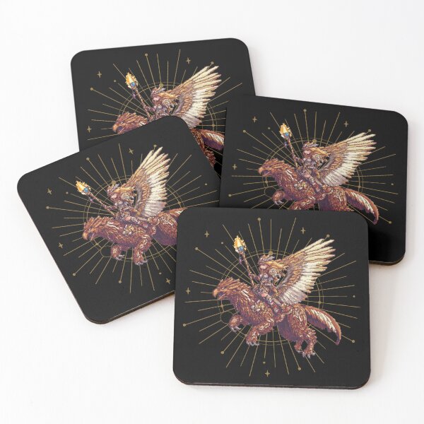 Item preview, Female Warrior Riding Griffin Pixel Art designed and sold by CriaCreative.