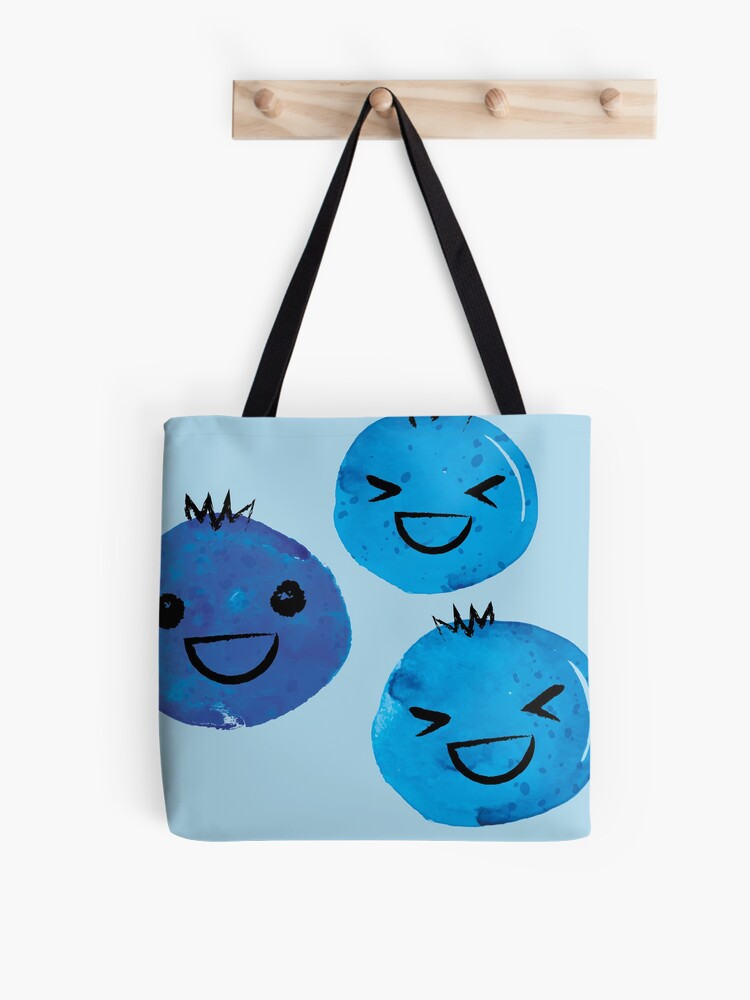 Thumbnail 1 of 2, Tote Bag, Cute Blueberry Kawaii designed and sold by HoopandHoller.