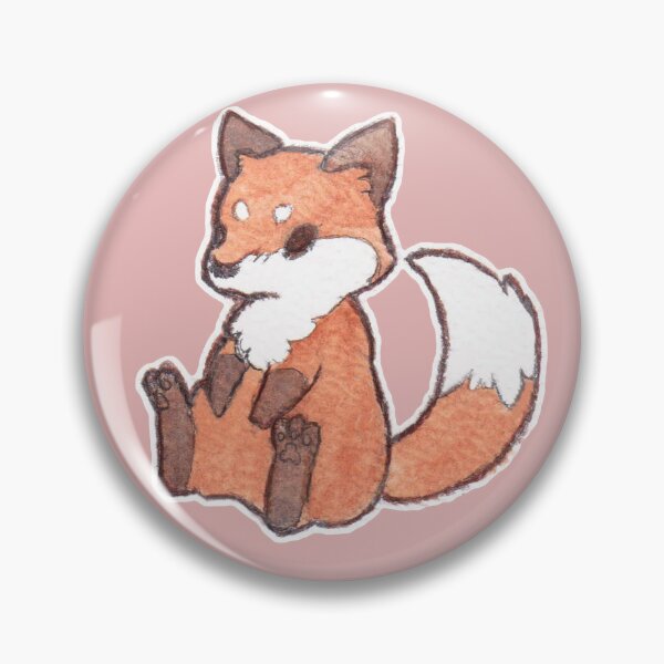 Item preview, sitting Fox - "stickers and pins only" ver designed and sold by lilRaku.