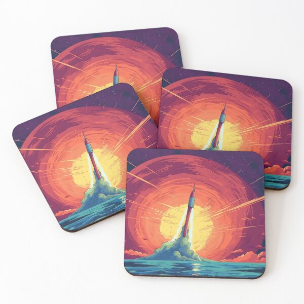 Item preview, Rocket launch, ship, 2d illustration designed and sold by anytka.