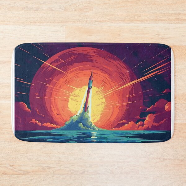 Item preview, Rocket launch, ship, 2d illustration designed and sold by anytka.