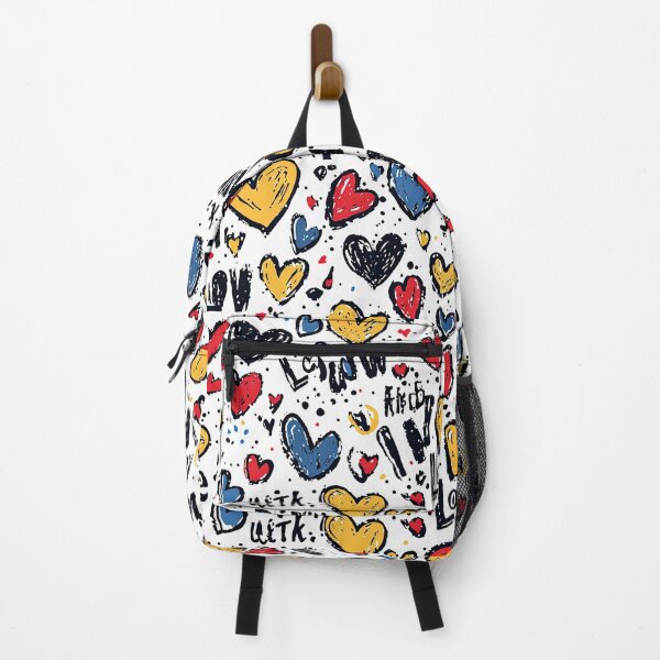 Item preview, Graffiti-style hearts with abstract vibrant designs designed and sold by Piotrek0001.
