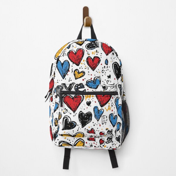 Item preview, Youthful graffiti hearts on bold contrasting tones designed and sold by Piotrek0001.