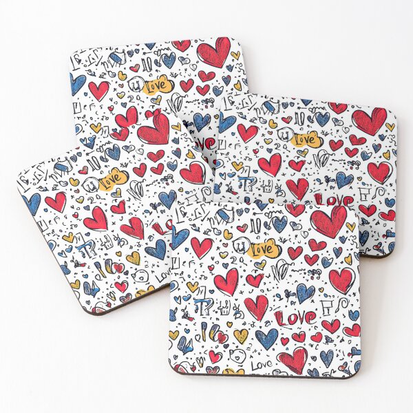 Item preview, Multicolored graffiti hearts and love-inspired designs designed and sold by Piotrek0001.