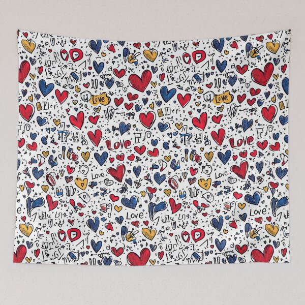 Item preview, Multicolored graffiti hearts and love-inspired designs designed and sold by Piotrek0001.