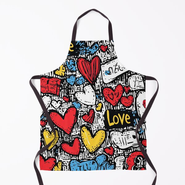 Item preview, Bold colorful hearts in graffiti-inspired arrangements designed and sold by Piotrek0001.