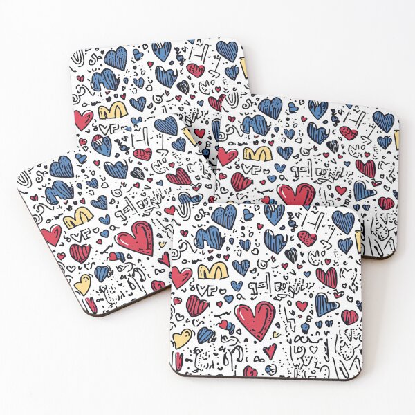 Item preview, Playful abstract hearts and love in graffiti tones designed and sold by Piotrek0001.