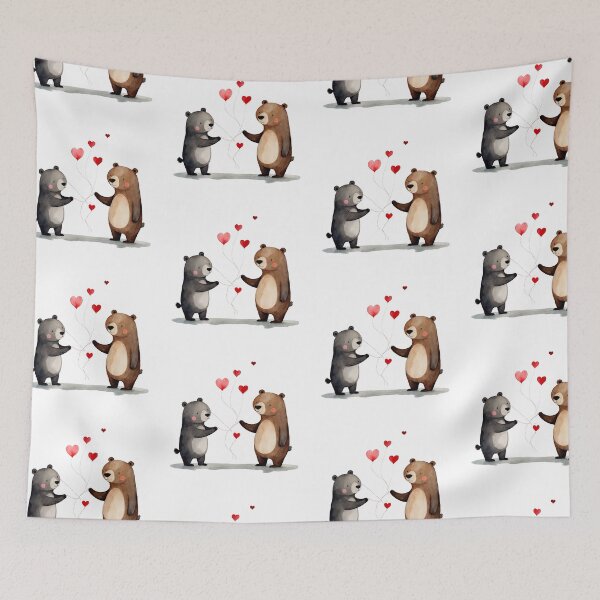 Item preview, Watercolor bear, watercolor bear, valentine day, love, adorable animals designed and sold by Victoria Riabov.