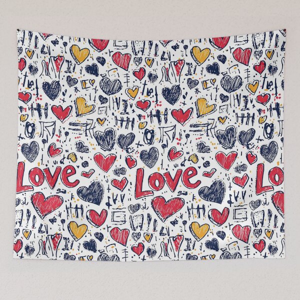 Item preview, Youthful urban love design with vibrant graffiti motifs designed and sold by Piotrek0001.