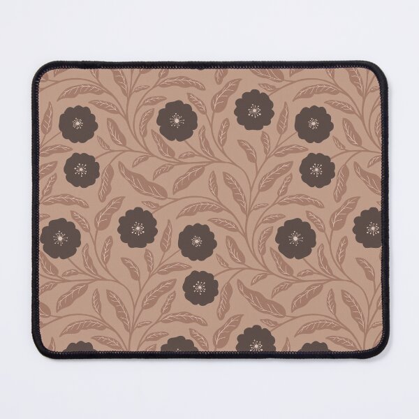 Item preview, Large Bold Dark Brown Flowers Mocha Mousse Floral designed and sold by BlueLela.
