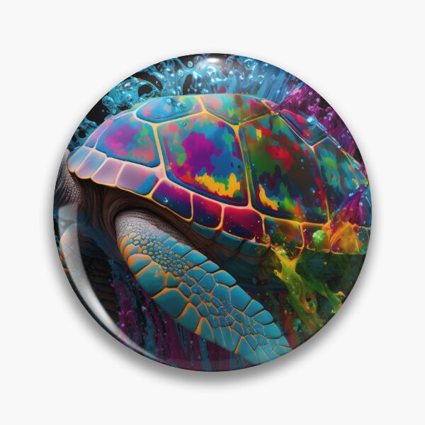 Item preview, Graffiti with a turtle on the wall with a splash, color art designed and sold by anytka.